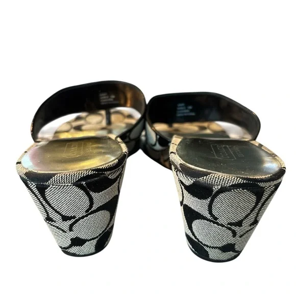 Coach Logo Noble Women’s Wedge Shoes Size 10 Black - Picture 5 of 12